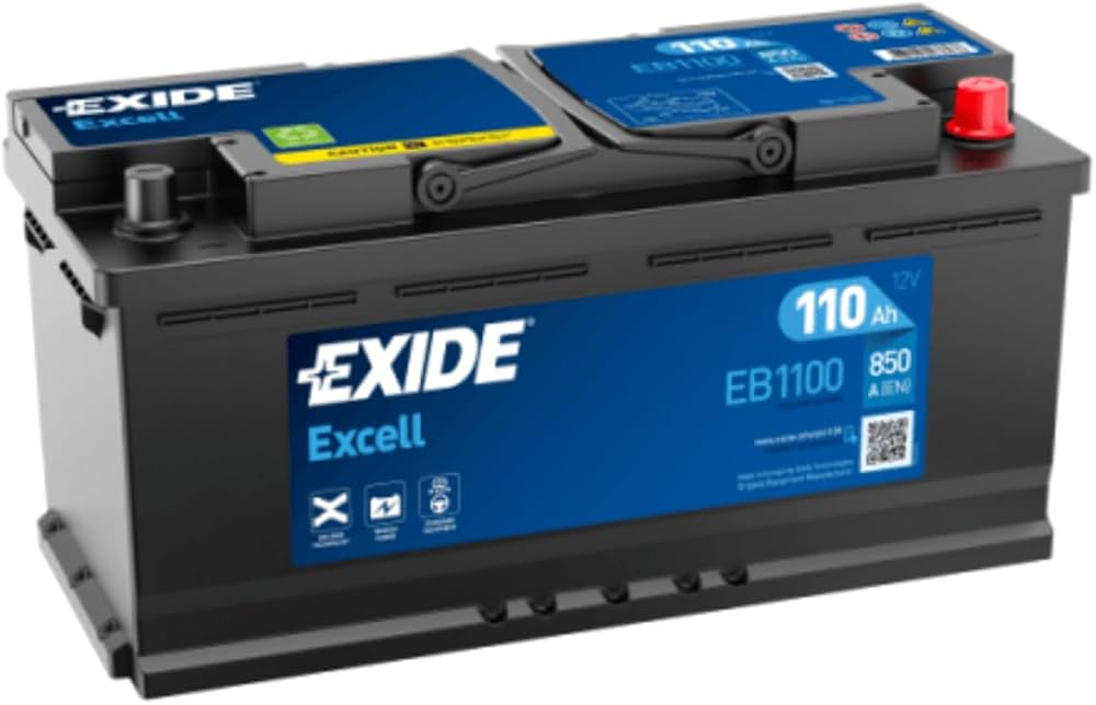 12 VOLT 110 AH 850 EN Excell Serisi Tam Kapalı Düz Kutup L6 392 mm X 175 mm X 190 mm AVRUPA MODEL ARAÇLAR - HAFİF TİCARİ MODEL ARAÇLAR