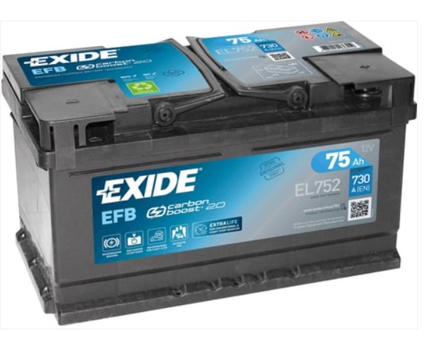 12 V 75 AH 730 EN EFB 315 X 175 X 175 LB4 Tırnaklı B13 Düz