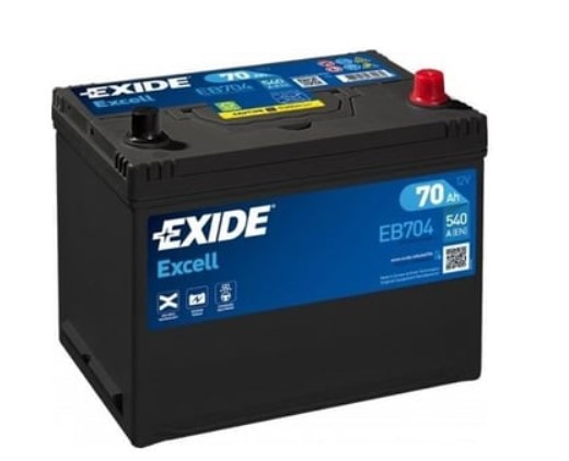 12 VOLT 70 AH 540 EN Excell Japon Serisi Tam Kapalı Düz Kutup Tırnaklı D26 270 mm X 173 mm X 222 mm JAPON - KORE MODEL ARAÇLAR