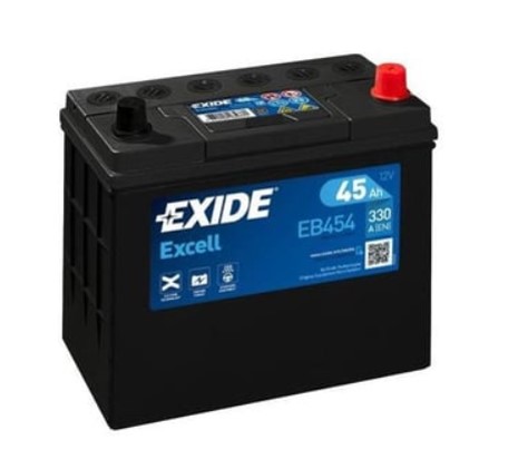 12 VOLT 45 AH 330 EN Excell Japon Serisi Tam Kapalı Düz Kalın Kutup Tırnaksız B24 (NS60) 237 mm X 127 mm X 227 mm DAR JAPON - KORE MODEL ARAÇLAR