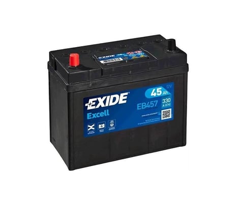 12 VOLT 45 AH 330 EN Excell Japon Serisi Tam Kapalı Düz Ters İnce Kutup Tırnaksız B24 (NS60) 237 mm X 127 mm X 227 mm DAR JAPON - KORE MODEL ARAÇLAR