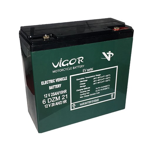 12 VOLT 25 Ah VBATT JEL AKÜ 6 Dzm 22 181 mm X 77 mm X 174 mm ELEKTRİKLİ BİSİKLET AKÜSÜ