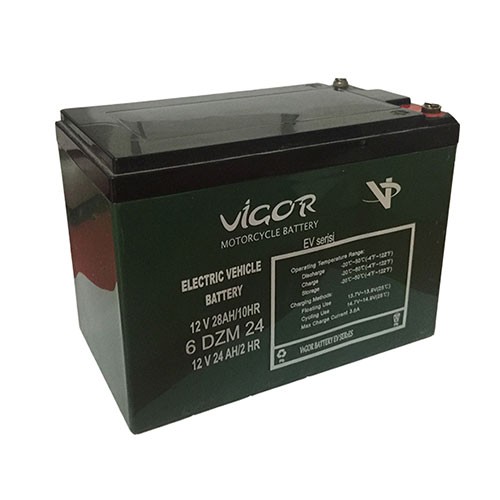 12 VOLT 28 Ah VBATT JEL AKÜ 6 Dzm 24 185 mm X 105 mm X 130 mm ELEKTRİKLİ BİSİKLET AKÜSÜ