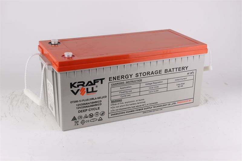 12 VOLT 208 Ah (10 HR) 220 Ah (20 HR) SUPER PLUS VRLA  JEL  522 mm X 239 mm  X 217 mm X 222 mm  Deep Cycle GEL