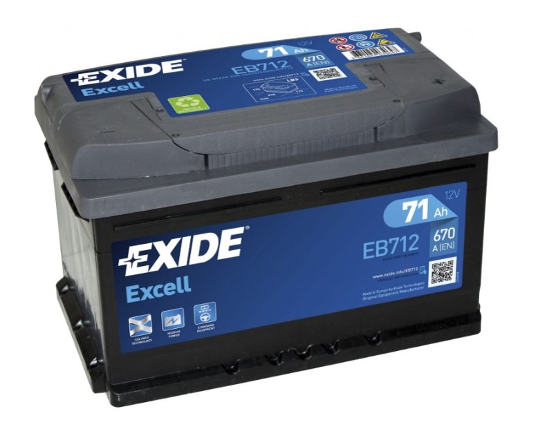12 VOLT 71 AH 640 EN Excell Serisi Tam Kapalı Düz Kutup LB3 278 mm X 175 mm X 175 mm ALÇAK TİP FORD / OPEL AVRUPA MODEL ARAÇLAR