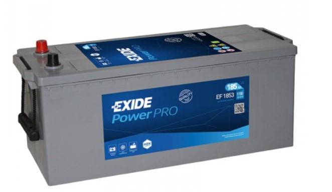 12 VOLT 185 AH 1150 EN Power Pro Serisi Tam Kapalı Düz (Yan) Kutup D5 (B) 513 mm X 223 mm X 223 mm AĞIR HİZMET - MARŞ AKÜLERİ - MARİN (STARTER)