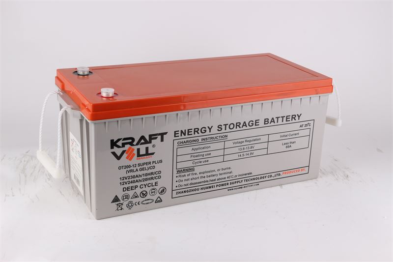 12 VOLT 230 Ah (10 HR) 240 Ah (20 HR) SUPER PLUS VRLA JEL 522 mm X 239 mm X 217 mm X 222 mm Deep Cycle GEL